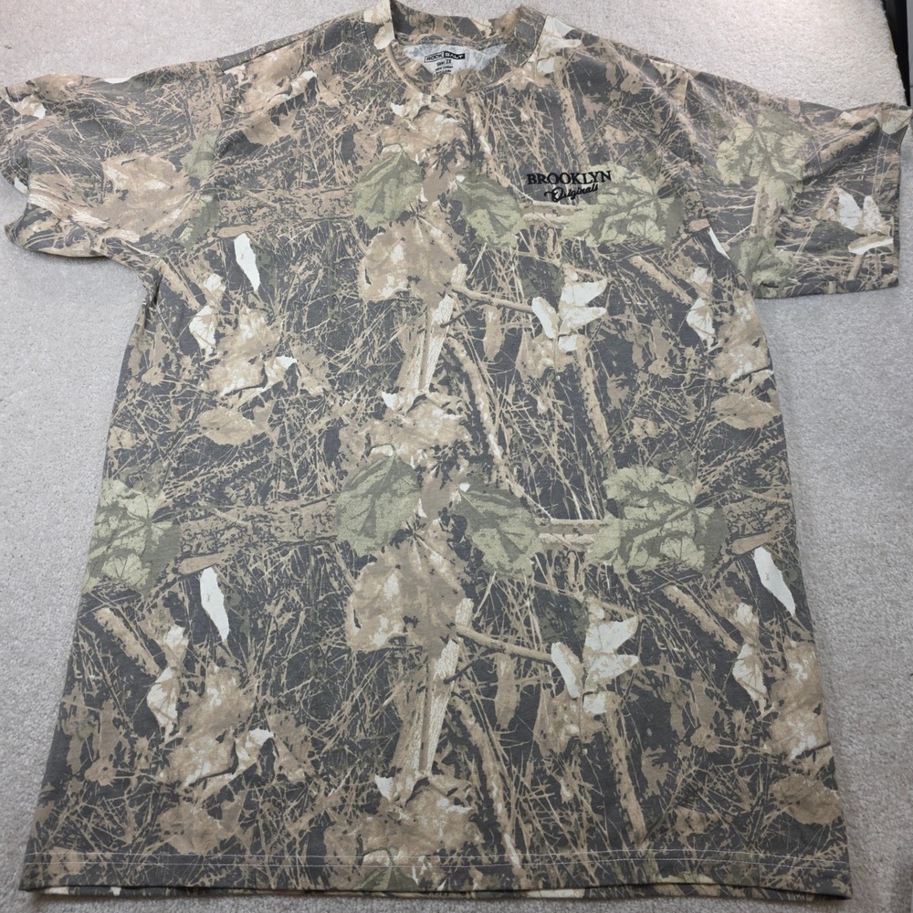 Rock Salt Brooklyn Originals T-Shirt Mens 2X Camo Real Tree Embroidered Logo - Picture 9 of 9